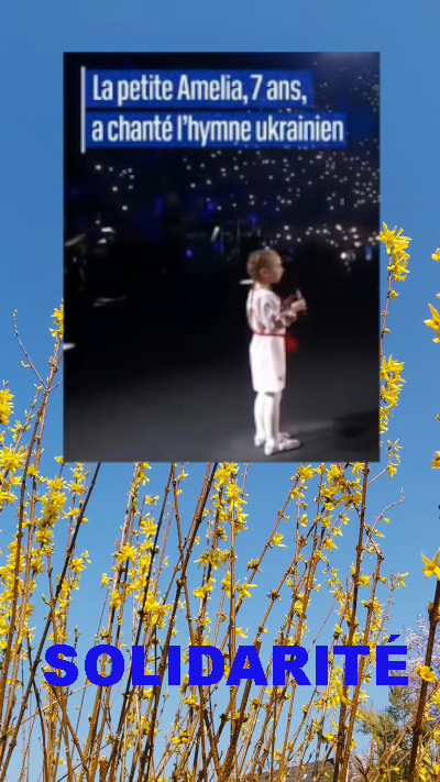 Fleur et hymne pour Ukraine